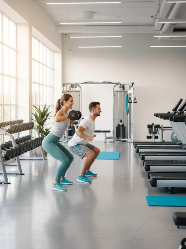 Personal trainer in lichte sportschool
